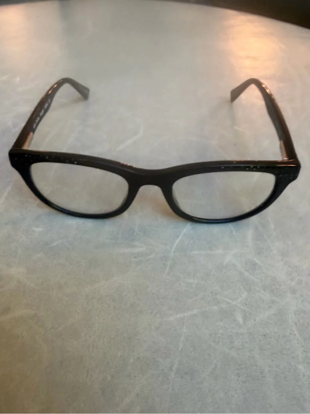 Eye Bobs Readers 1.25, black with black rhinestones women’s glasses